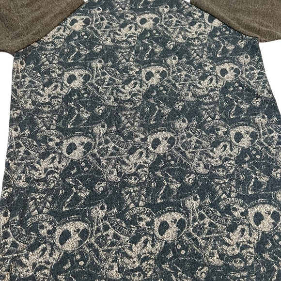 Disney x LuLaRoe Girls Raglan Tee Shirt Size 6 – Jack Skellington Nightmare - Picture 2 of 5